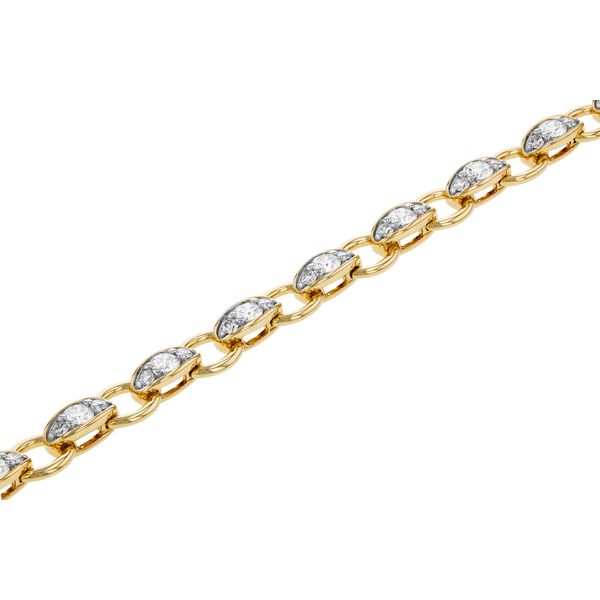 14K Yellow Diamond Bracelet Image 2 Simones Jewelry, LLC Shrewsbury, NJ