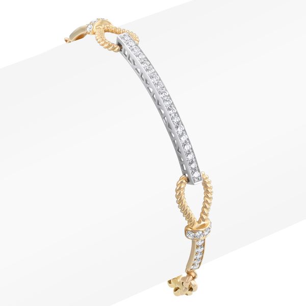 14K Diamond Bracelet Image 3 Simones Jewelry, LLC Shrewsbury, NJ