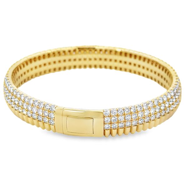 Diamond Fancy Flexible Bangle Image 3 Simones Jewelry, LLC Shrewsbury, NJ