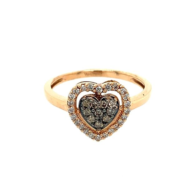 Rose Gold & Diamond Heart Ring Simones Jewelry, LLC Shrewsbury, NJ