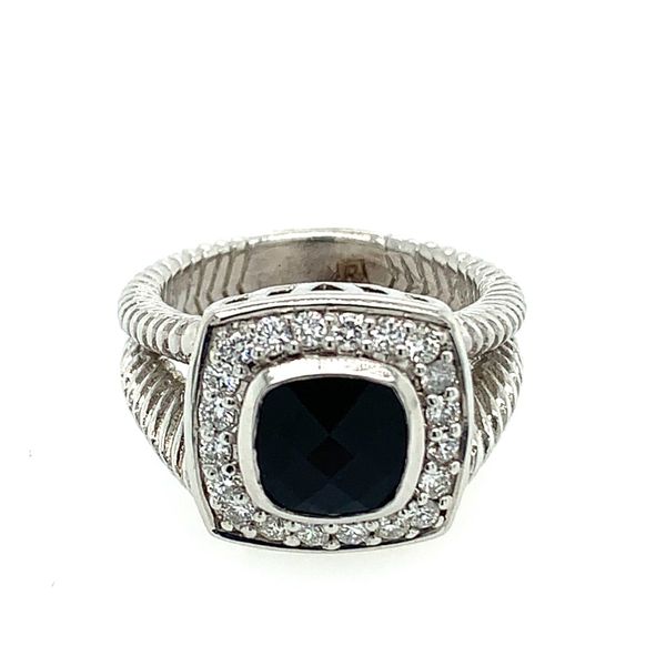 Contemporary Onyx & Diamond Ring Simones Jewelry, LLC Shrewsbury, NJ