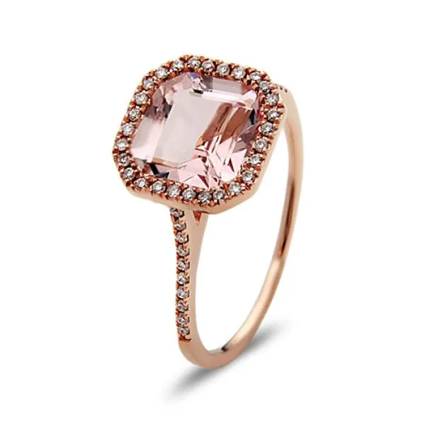 Morganite & Diamond Ring Simones Jewelry, LLC Shrewsbury, NJ