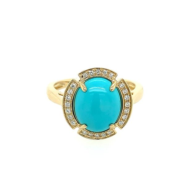 Turquoise and Diamond Ring Simones Jewelry, LLC Shrewsbury, NJ
