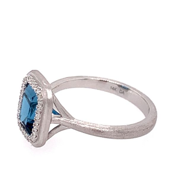 London Blue Topaz $ Diamond Ring Image 2 Simones Jewelry, LLC Shrewsbury, NJ