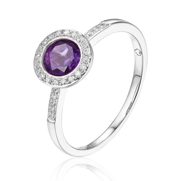 Amethyst Diamond Ring Simones Jewelry, LLC Shrewsbury, NJ