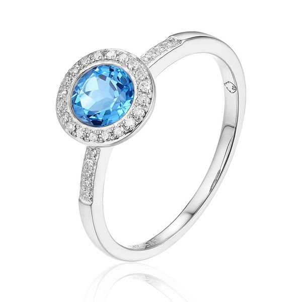 Blue Topaz Diamond Ring Simones Jewelry, LLC Shrewsbury, NJ
