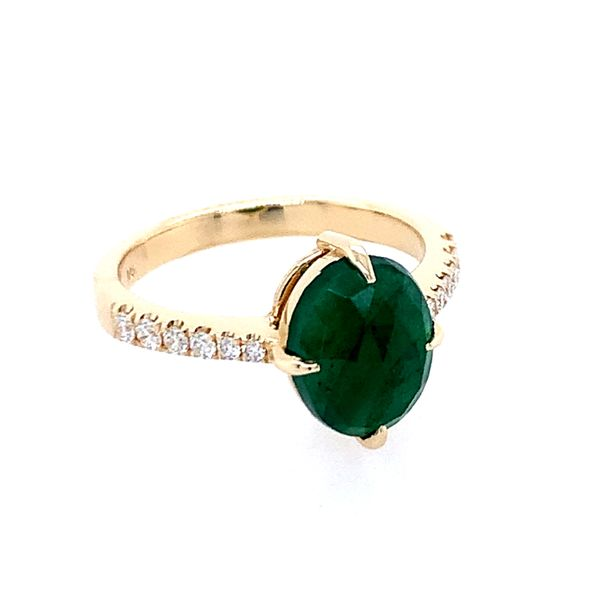 14K Emerald and Diamond Ring Simones Jewelry, LLC Shrewsbury, NJ
