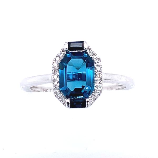 Blue Toapz & Sapphire Ring Image 2 Simones Jewelry, LLC Shrewsbury, NJ