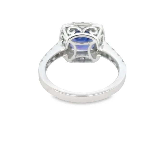 White Gold Diamond Tanzanite Ring Image 3 Simones Jewelry, LLC Shrewsbury, NJ