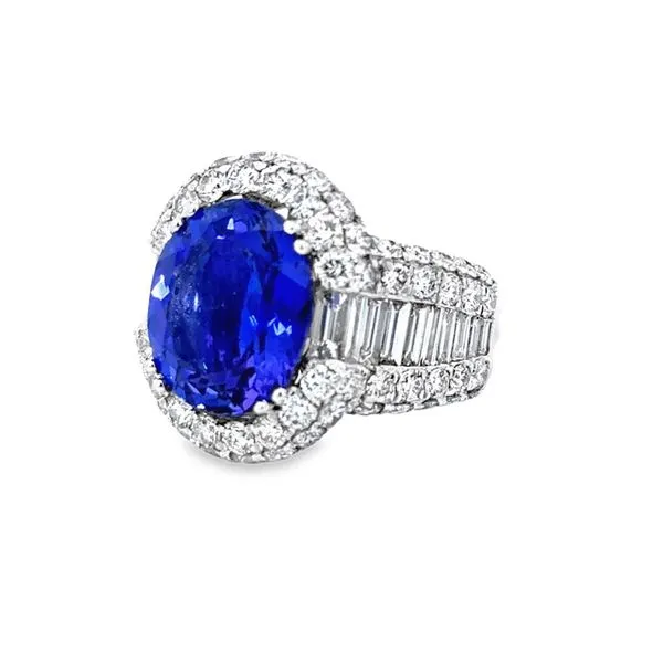 14K White Diamond & Tanzanite Ring Image 3 Simones Jewelry, LLC Shrewsbury, NJ