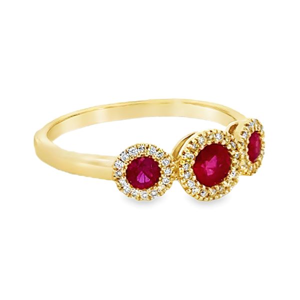 14k Diamond & Ruby Ring Image 3 Simones Jewelry, LLC Shrewsbury, NJ