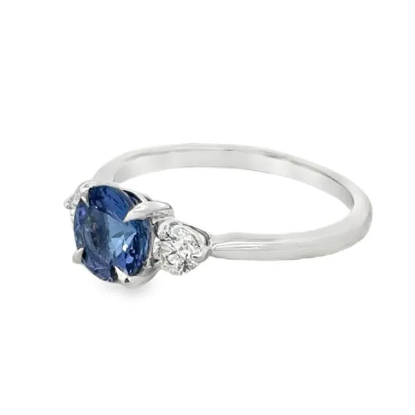 14K White Tanzanite & Diamond Ring Image 2 Simones Jewelry, LLC Shrewsbury, NJ