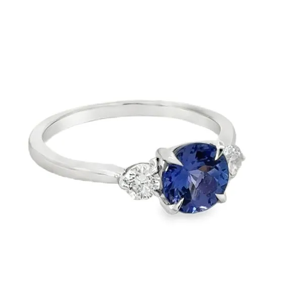 14K White Tanzanite & Diamond Ring Image 3 Simones Jewelry, LLC Shrewsbury, NJ