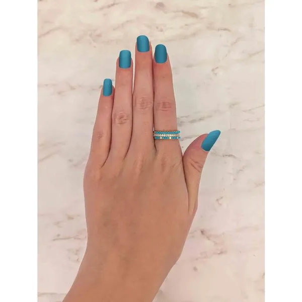 14K Yellow Diamond/Turquise Ring Image 5 Simones Jewelry, LLC Shrewsbury, NJ