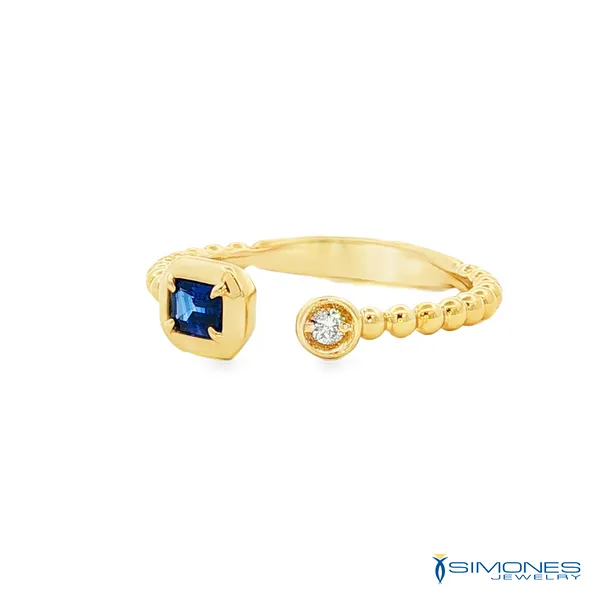 14K Yellow Diamond & Sapphire Ring Image 3 Simones Jewelry, LLC Shrewsbury, NJ