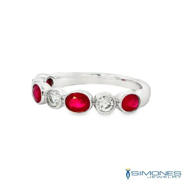 Diamond & Ruby Band Image 2 Simones Jewelry, LLC Shrewsbury, NJ