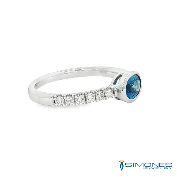 Sapphire& Diamond Ring Image 2 Simones Jewelry, LLC Shrewsbury, NJ
