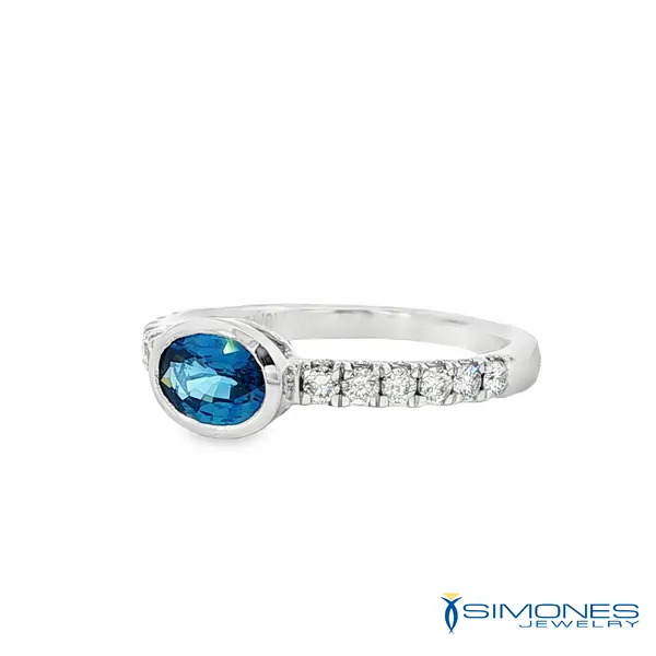 Sapphire& Diamond Ring Image 3 Simones Jewelry, LLC Shrewsbury, NJ