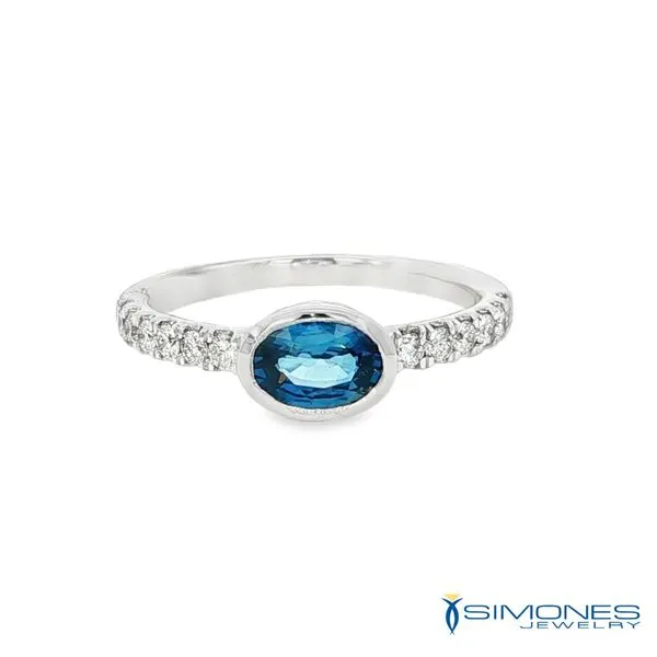 Sapphire& Diamond Ring Simones Jewelry, LLC Shrewsbury, NJ