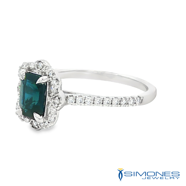 14K White Sapphire & Diamond Ring Image 2 Simones Jewelry, LLC Shrewsbury, NJ