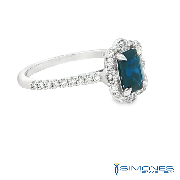 14K White Sapphire & Diamond Ring Image 3 Simones Jewelry, LLC Shrewsbury, NJ