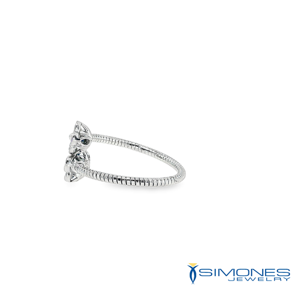 Sapphire Clover Flex Ring Image 2 Simones Jewelry, LLC Shrewsbury, NJ