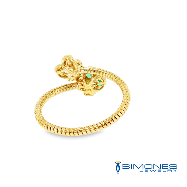 Emerald Clover Flex Ring Image 3 Simones Jewelry, LLC Shrewsbury, NJ