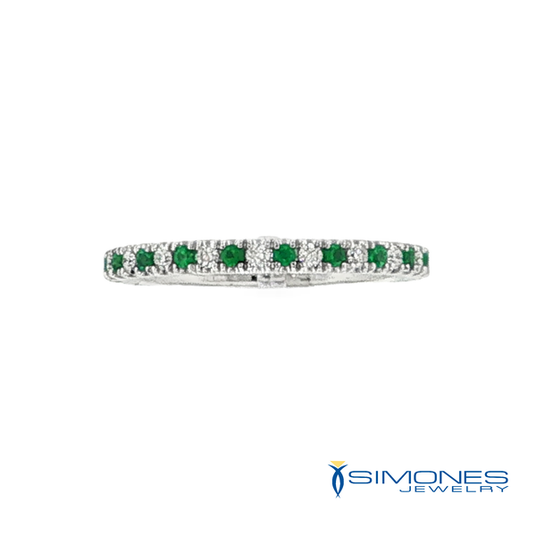 14K Diamond & Emerald Band Simones Jewelry, LLC Shrewsbury, NJ