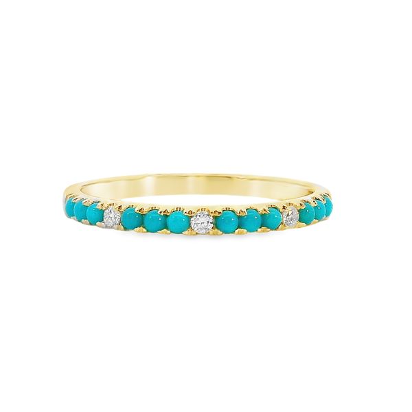 14K Yellow Diamond/Turquise Ring Simones Jewelry, LLC Shrewsbury, NJ