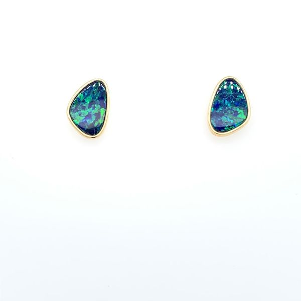 Australian Opal Post Earrings Simones Jewelry, LLC Shrewsbury, NJ