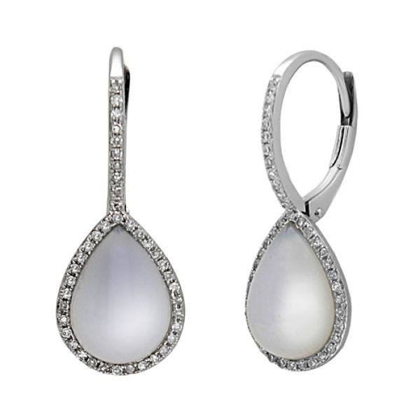 Chalcedony Diamond Earrings Simones Jewelry, LLC Shrewsbury, NJ