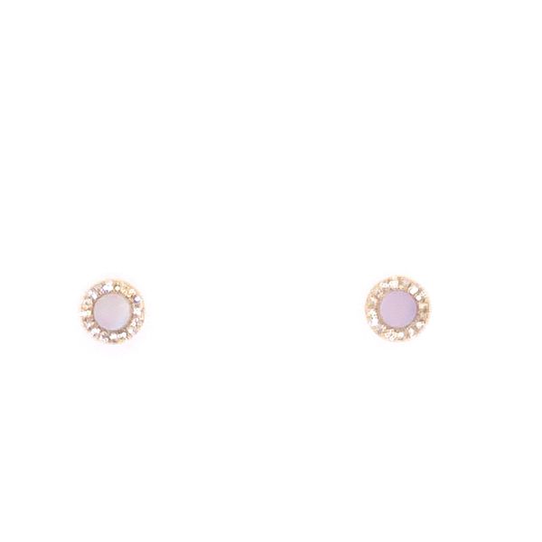 Mother of Pearl Diamond Stud Earrings Simones Jewelry, LLC Shrewsbury, NJ