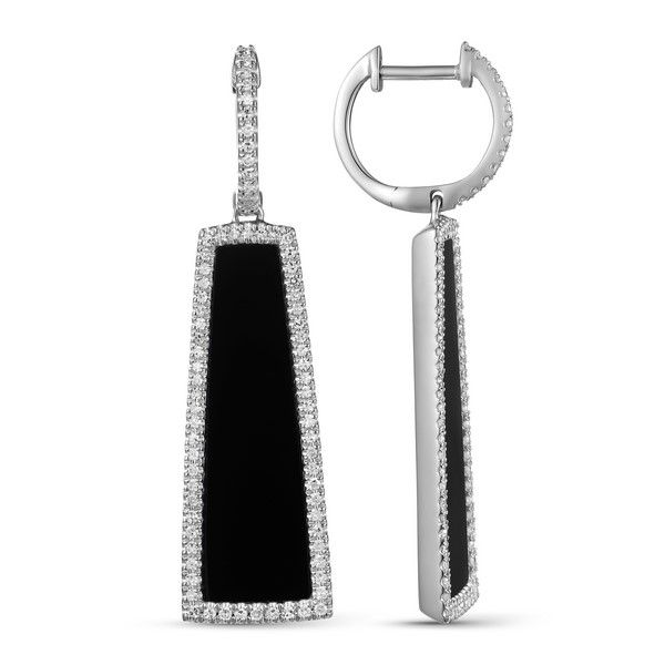 Diamond & Onyx Earrings Simones Jewelry, LLC Shrewsbury, NJ