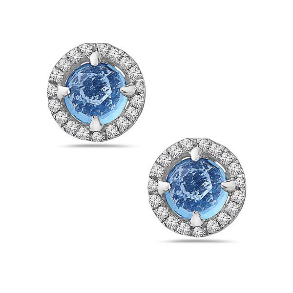 Blue Topaz Diamond Earrings Simones Jewelry, LLC Shrewsbury, NJ