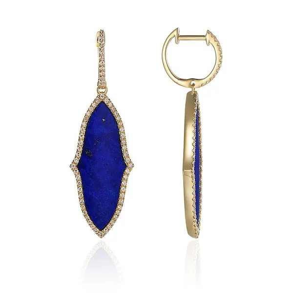 Lapis Diamond Drop Earrings Simones Jewelry, LLC Shrewsbury, NJ