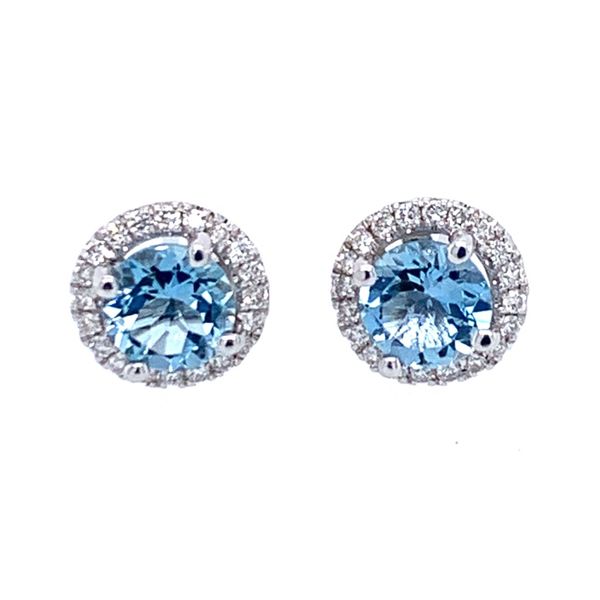 Aquamarine & Diamond Earrings Simones Jewelry, LLC Shrewsbury, NJ