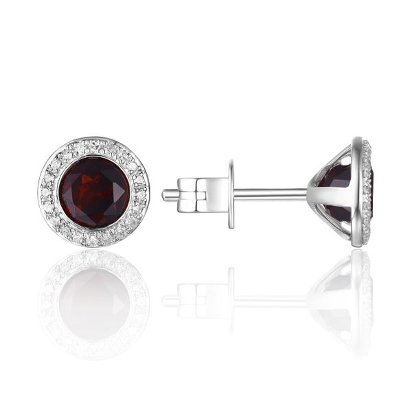 Garnet & Diamond Earrings Simones Jewelry, LLC Shrewsbury, NJ