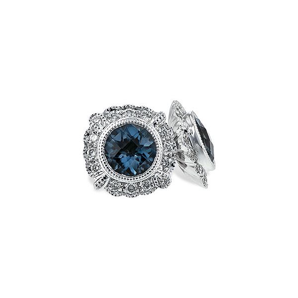 London Blue Topaz & Diamond Earrings Simones Jewelry, LLC Shrewsbury, NJ