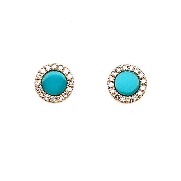 Turquoise & Diamond Earrings Simones Jewelry, LLC Shrewsbury, NJ