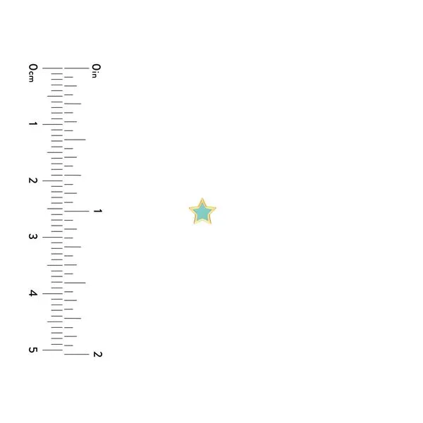 Gold and Turquoise Star Earrings Image 2 Simones Jewelry, LLC Shrewsbury, NJ