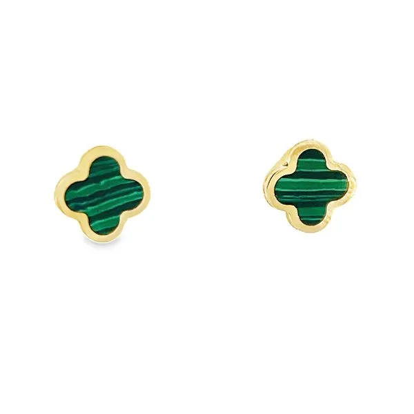 Malachite Clover Earrings Simones Jewelry, LLC Shrewsbury, NJ
