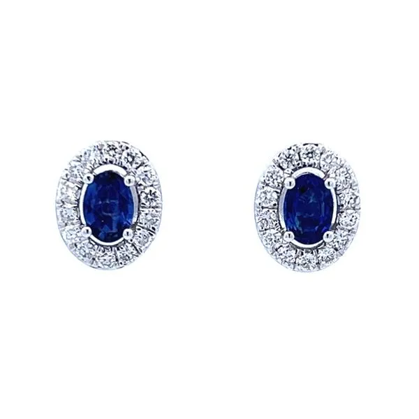 14K Sapphire & Diamond Earrings Simones Jewelry, LLC Shrewsbury, NJ