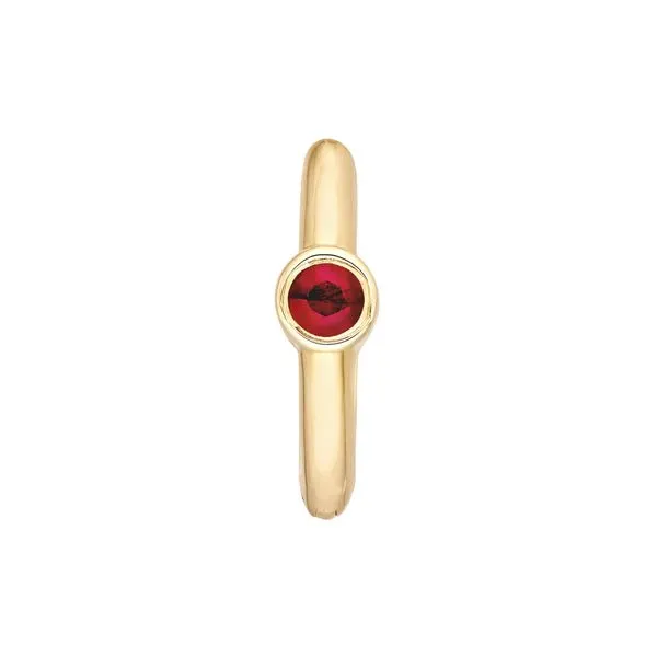 Ruby Huggie Earrings Image 2 Simones Jewelry, LLC Shrewsbury, NJ