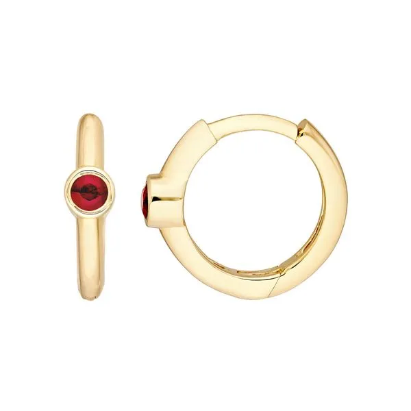 Ruby Huggie Earrings Simones Jewelry, LLC Shrewsbury, NJ