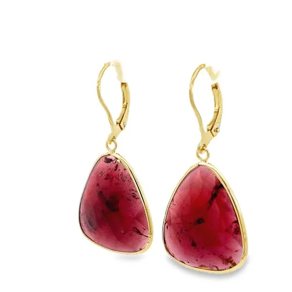 Garnet Slice Earrings Image 3 Simones Jewelry, LLC Shrewsbury, NJ