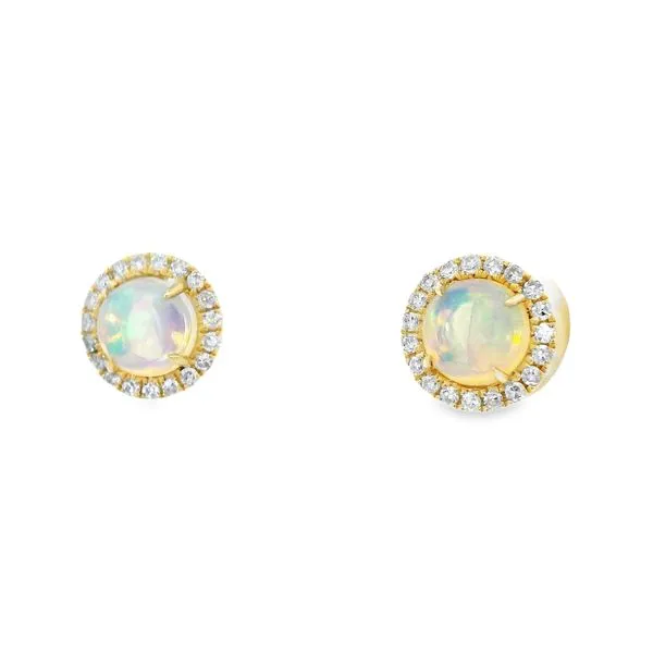 Opal & Diamond Earrings Image 3 Simones Jewelry, LLC Shrewsbury, NJ