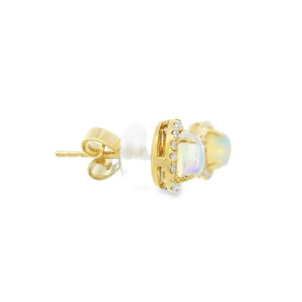 Opal & Diamond Earrings Image 4 Simones Jewelry, LLC Shrewsbury, NJ