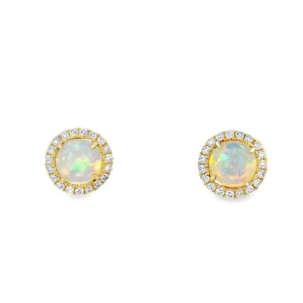 Opal & Diamond Earrings Simones Jewelry, LLC Shrewsbury, NJ