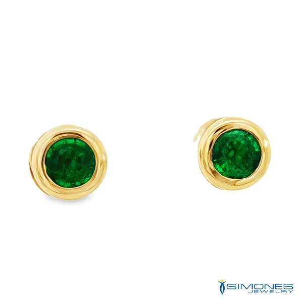 18K Yellow Emerald Earrings Simones Jewelry, LLC Shrewsbury, NJ