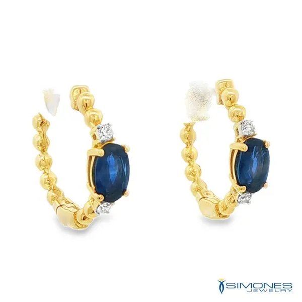 14K Yellow Sapphire Earrings Image 2 Simones Jewelry, LLC Shrewsbury, NJ